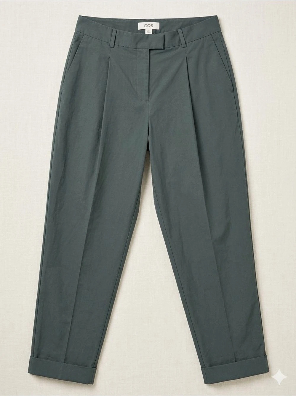 COS Pleated Cotton Barrel-Leg Trousers